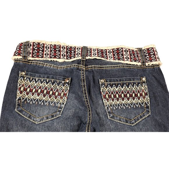 Taylor Jeans size 9 Regular with Belt and Matching Fancy Back Pockets JH1107 - Picture 2 of 5